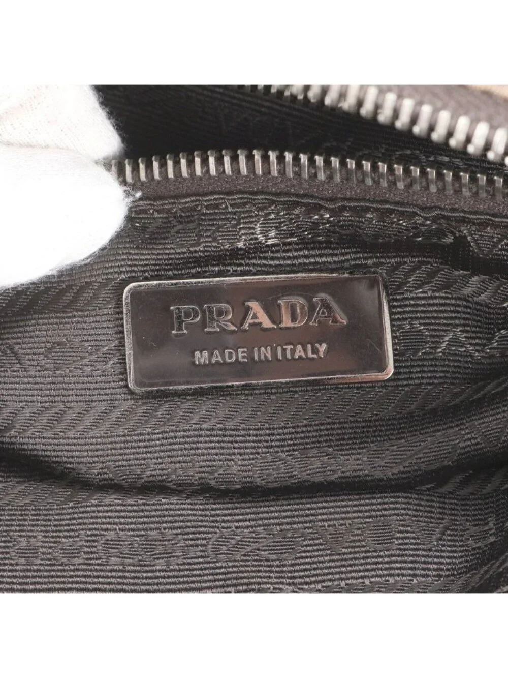 Prada Tessuto Nylon Triangle Logo Leather 2-Way Shoulder Bag Crossbody